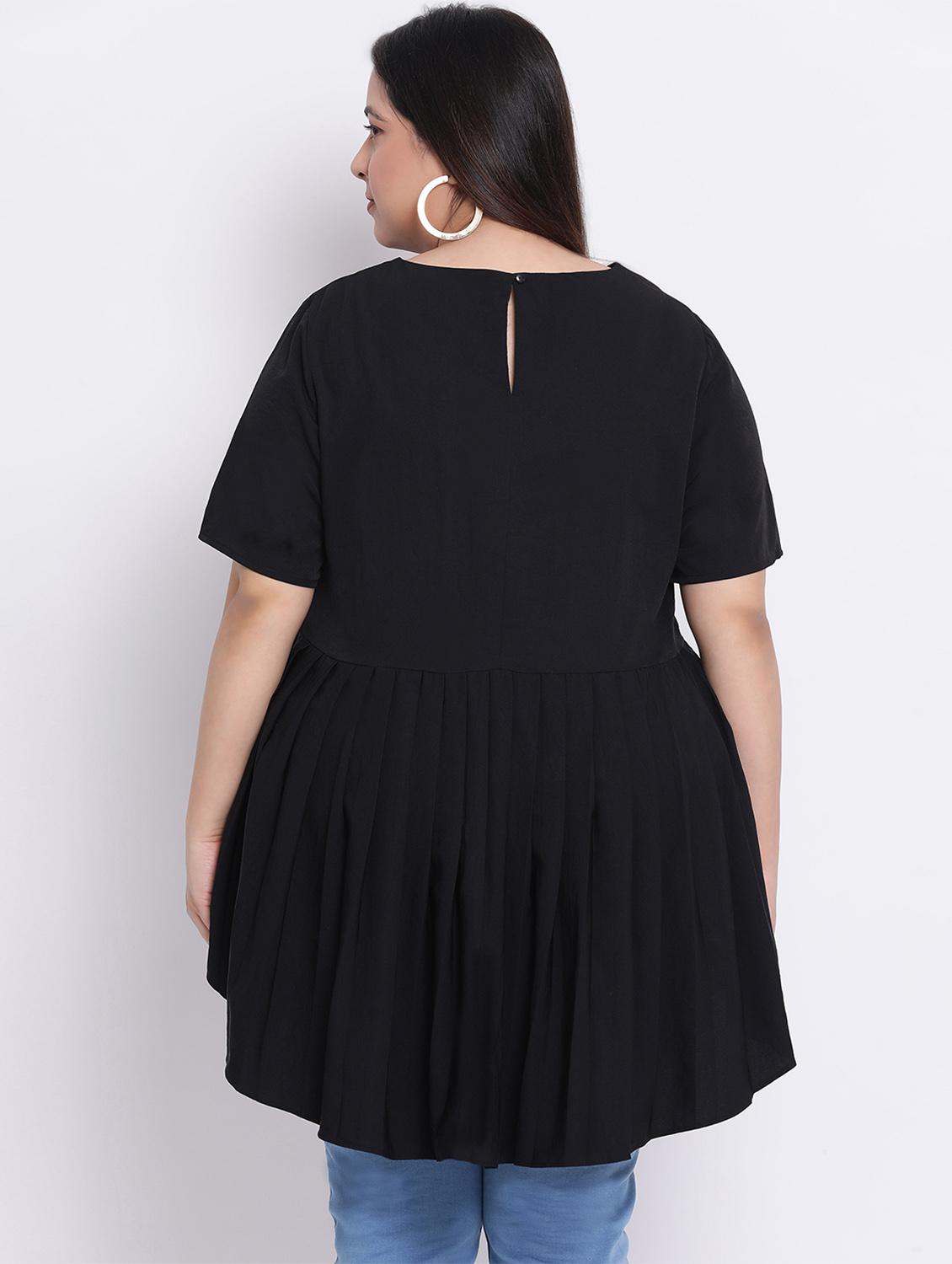 black polyester regular top - 17715055 - Zoom Image - 3