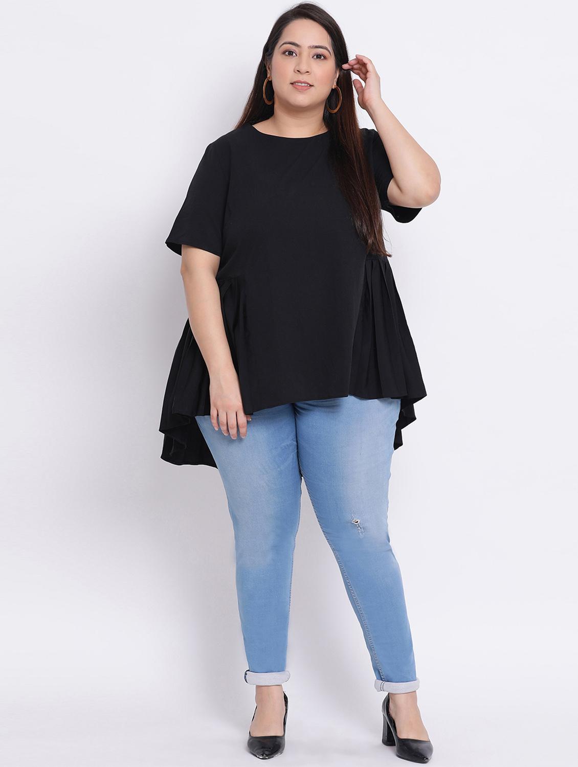 black polyester regular top - 17715055 - Zoom Image - 4