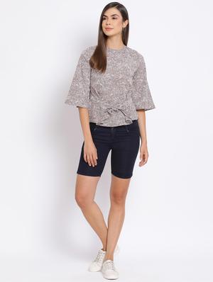 grey polyester regular top - 17715057 - Standard Image - 4