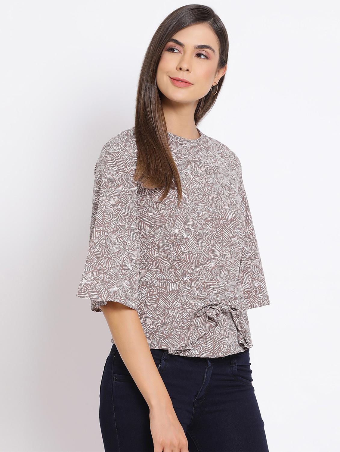 grey polyester regular top - 17715057 - Zoom Image - 2