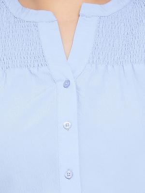 blue polyester regular tunic - 17715060 - Standard Image - 5