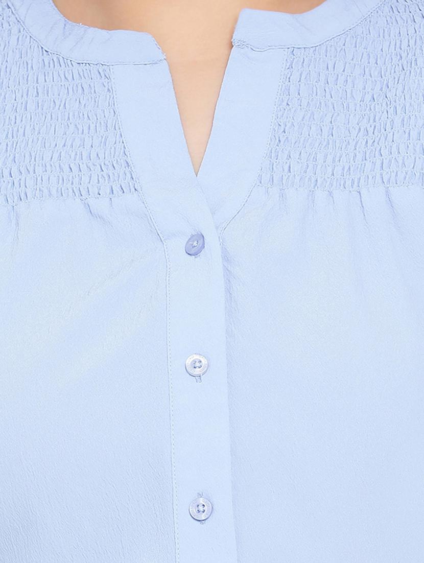blue polyester regular tunic - 17715060 - Zoom Image - 5