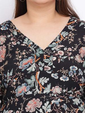v-neck floral plus dress - 17715084 - Standard Image - 4