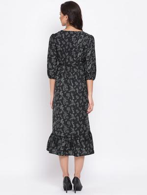 v-neck floral a-line dress - 17715092 - Standard Image - 3