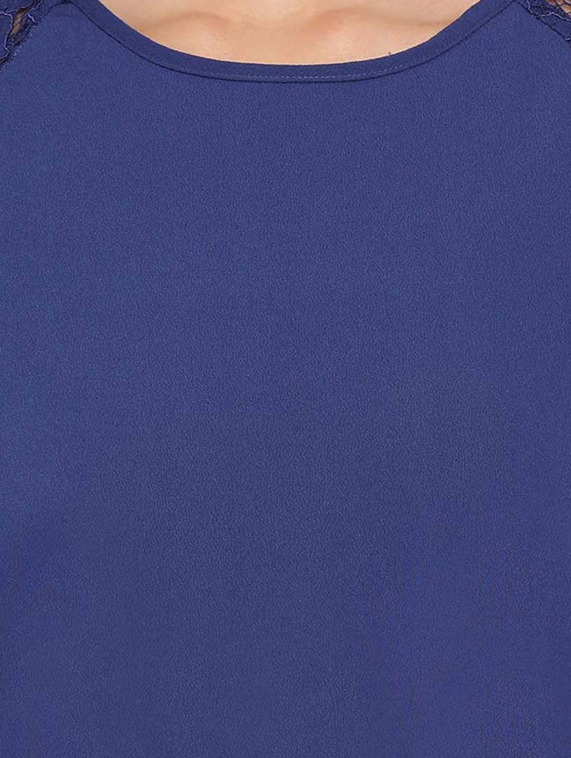 tie front mesh detail a-line dress - 17715096 - Zoom Image - 4