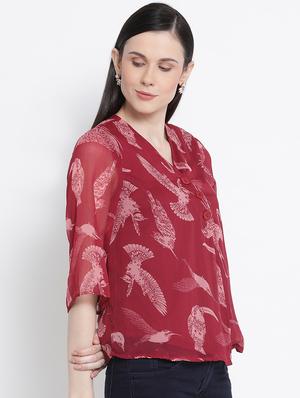 button detail printed top - 17715108 - Standard Image - 2
