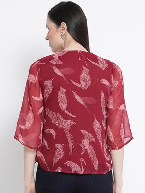 button detail printed top - 17715108 - Standard Image - 3