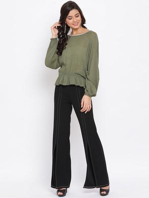 boat neck solid top - 17715114 - Standard Image - 4