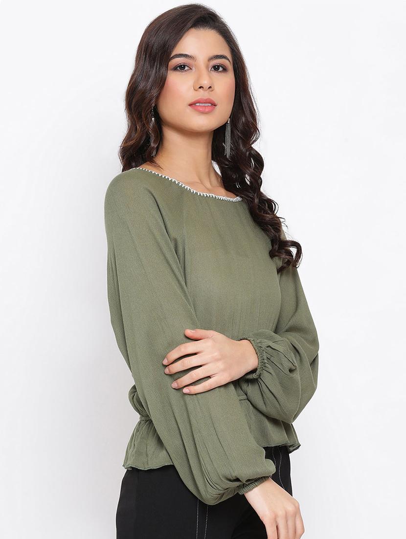 boat neck solid top - 17715114 - Zoom Image - 2