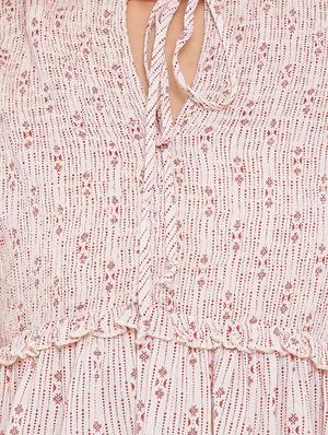 tie up neck peplum top - 17715118 - Standard Image - 5