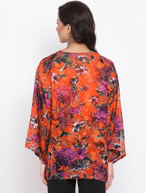 bell sleeved floral shrug - 17715135 - Standard Image - 3