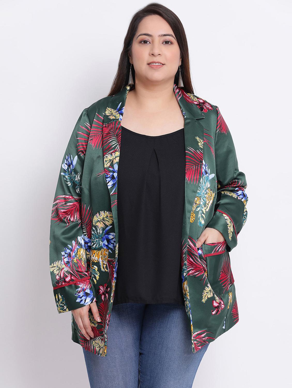 long sleeved floral blazer - 17715183 - Zoom Image - 1