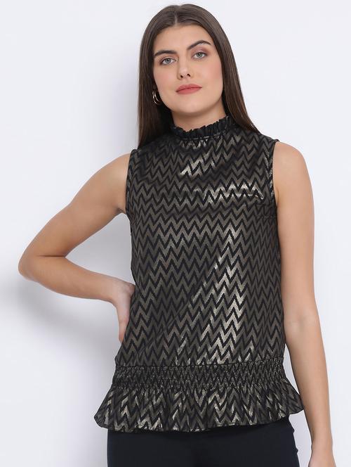 frill detail chevron top - 17715209 - Standard Image - 1