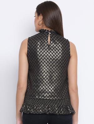frill detail chevron top - 17715209 - Standard Image - 3
