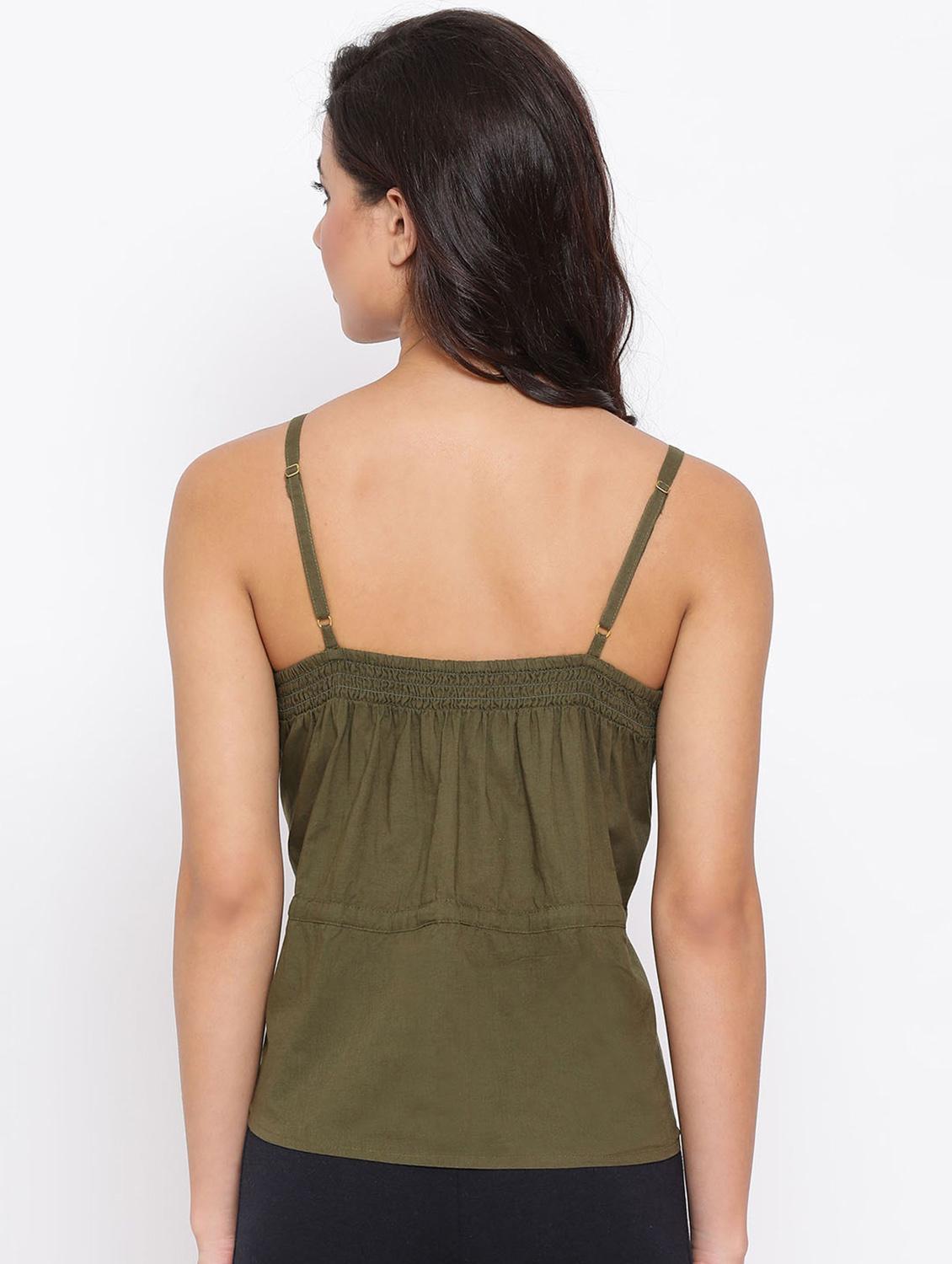 tie front solid top - 17715211 - Zoom Image - 3