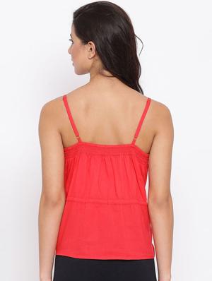 tie front solid top - 17715212 - Standard Image - 3