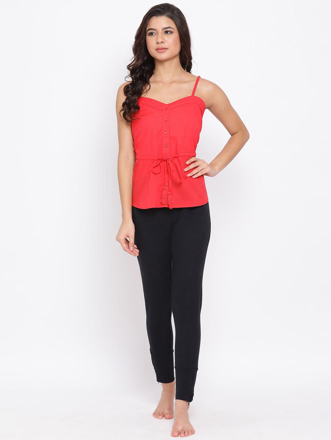 tie front solid top - 17715212 - Zoom Image - 4