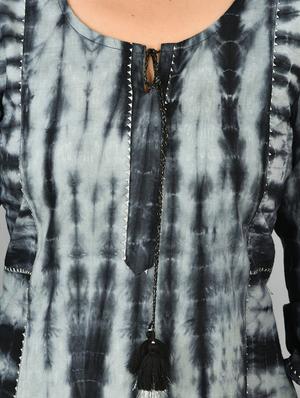 shibori printed straight kurta - 17715218 - Standard Image - 4