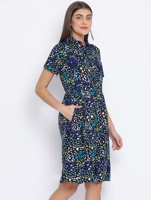 animal print shirt dress - 17715252 - Standard Image - 2