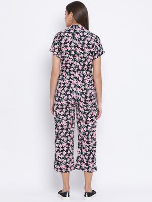 tie front floral jumpsuit - 17715264 - Standard Image - 3