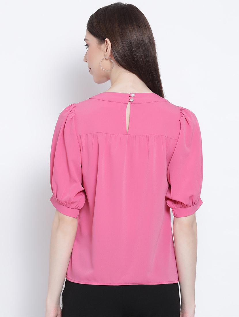 puff sleeves solid top - 17715284 - Zoom Image - 3