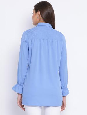 lace detail shirt tunic - 17715337 - Standard Image - 3