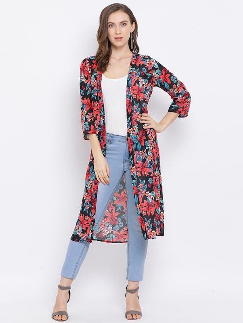 floral long regular shrug - 17715402 - Standard Image - 1