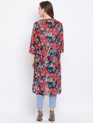 floral long regular shrug - 17715402 - Standard Image - 3