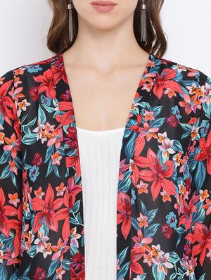 floral long regular shrug - 17715402 - Standard Image - 4