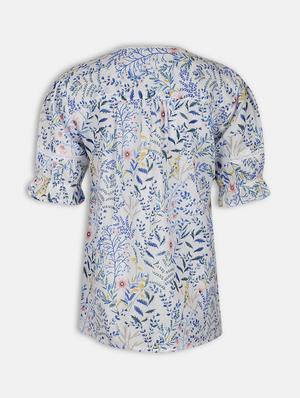 white printed regular top - 17715415 - Standard Image - 2