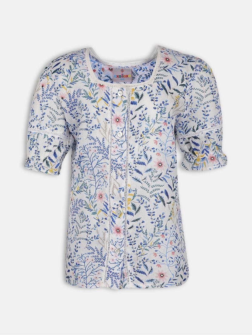 white printed regular top - 17715415 - Zoom Image - 1