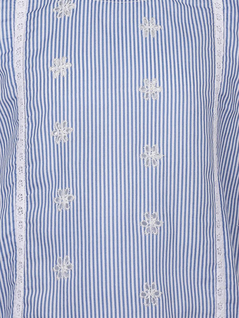 blue cotton regular top - 17715420 - Zoom Image - 3