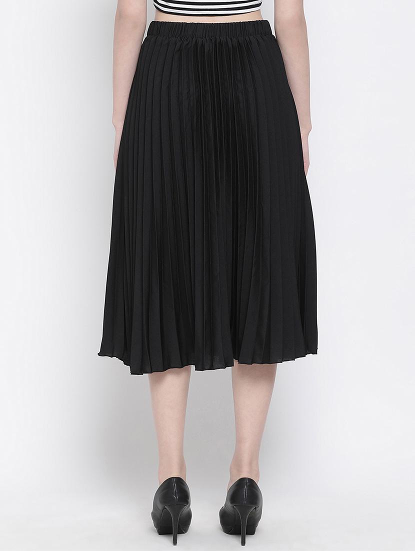 mid rise pleated a-line skirt - 17715430 - Zoom Image - 3