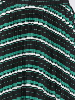 mid rise striped a-line skirt - 17715431 - Standard Image - 5