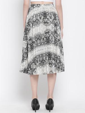 mid rise printed a-line skirt - 17715433 - Standard Image - 3