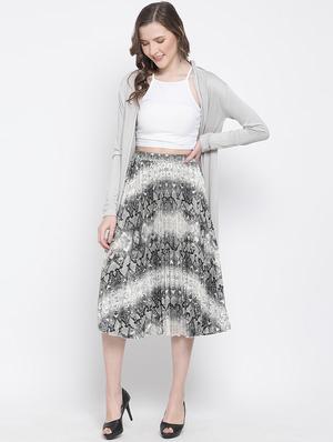 mid rise printed a-line skirt - 17715433 - Standard Image - 4