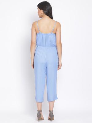 button detail 3/4th jumpsuit - 17715448 - Standard Image - 3