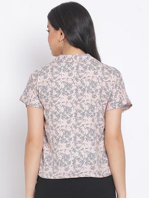 notched collar printed shirt - 17715455 - Standard Image - 3