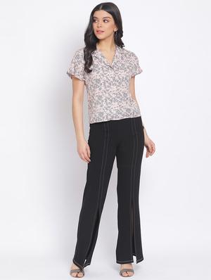 notched collar printed shirt - 17715455 - Standard Image - 4