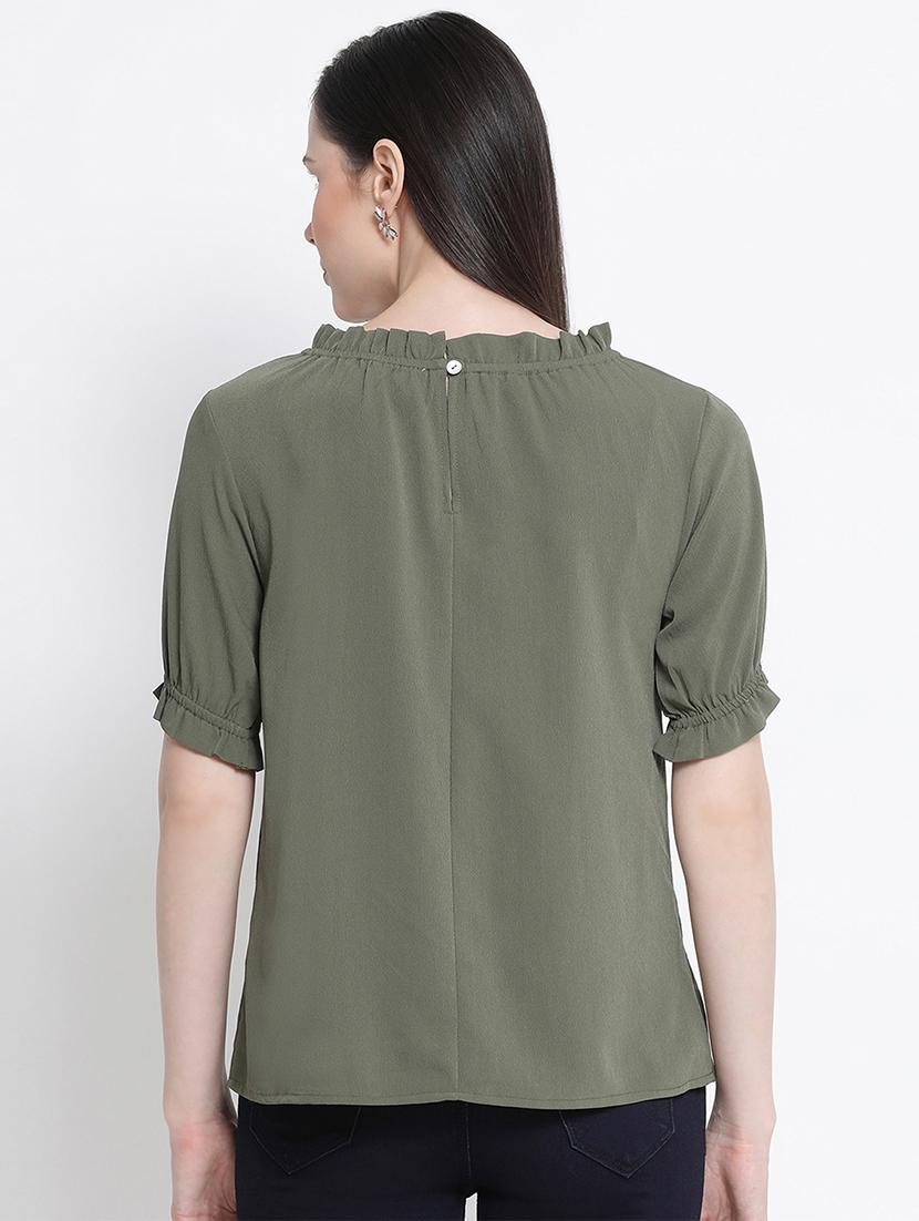 frill detail solid top - 17715461 - Zoom Image - 3