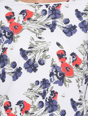 boat neck floral top - 17715462 - Standard Image - 5
