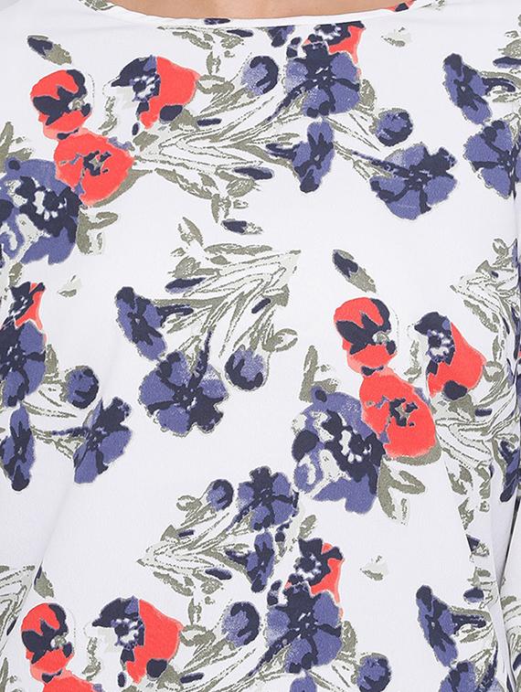 boat neck floral top - 17715462 - Zoom Image - 5