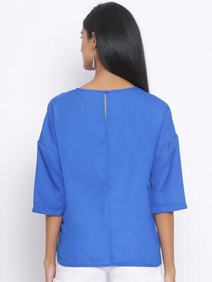 boat neck solid top - 17715463 - Standard Image - 3