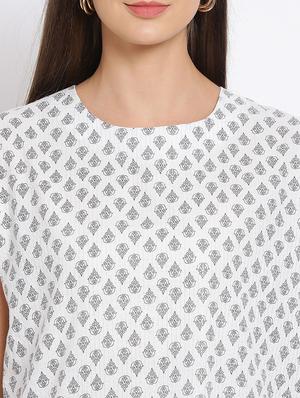 tie back printed top - 17715479 - Standard Image - 5