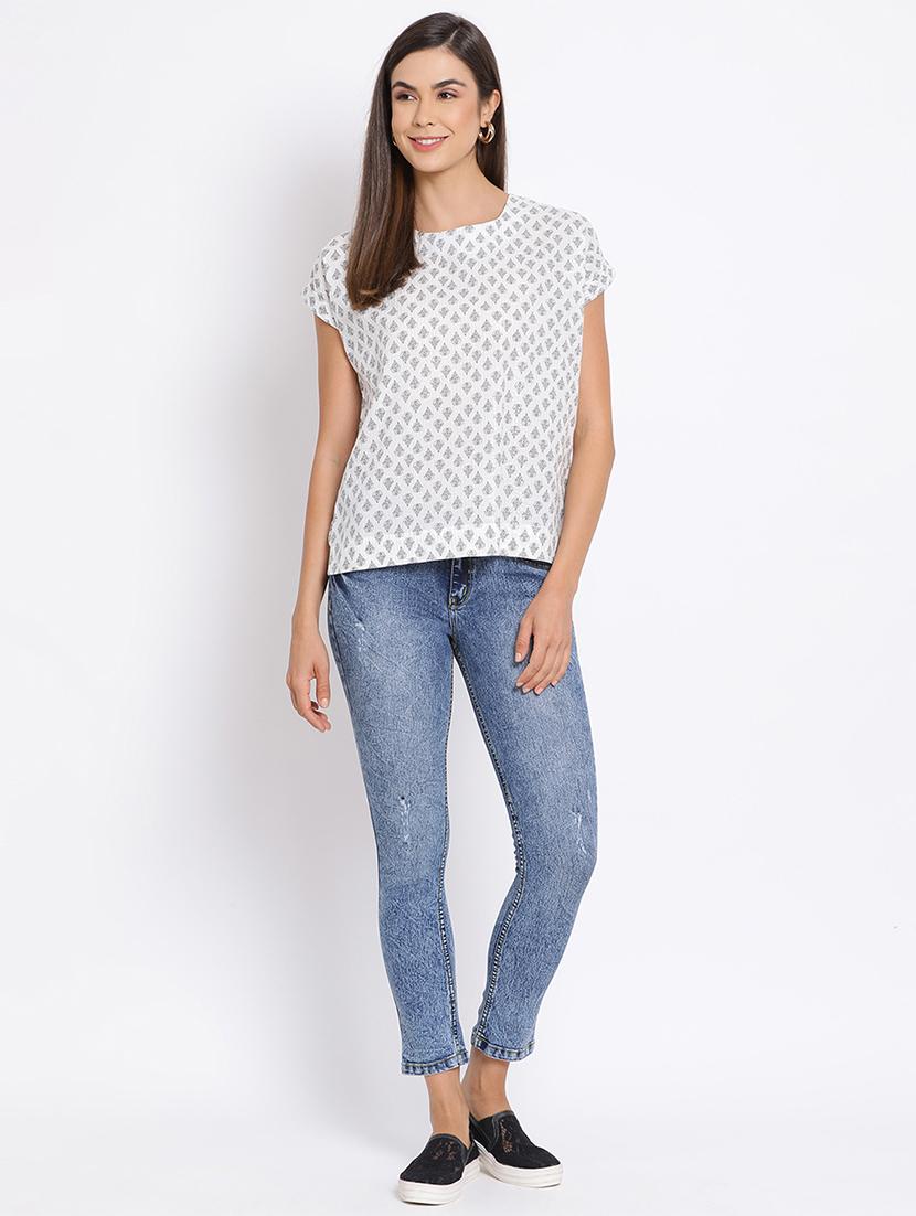 tie back printed top - 17715479 - Zoom Image - 4
