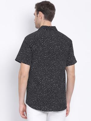black polka dots casual shirt - 17715491 - Standard Image - 3