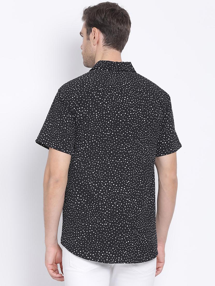 black polka dots casual shirt - 17715491 - Zoom Image - 3