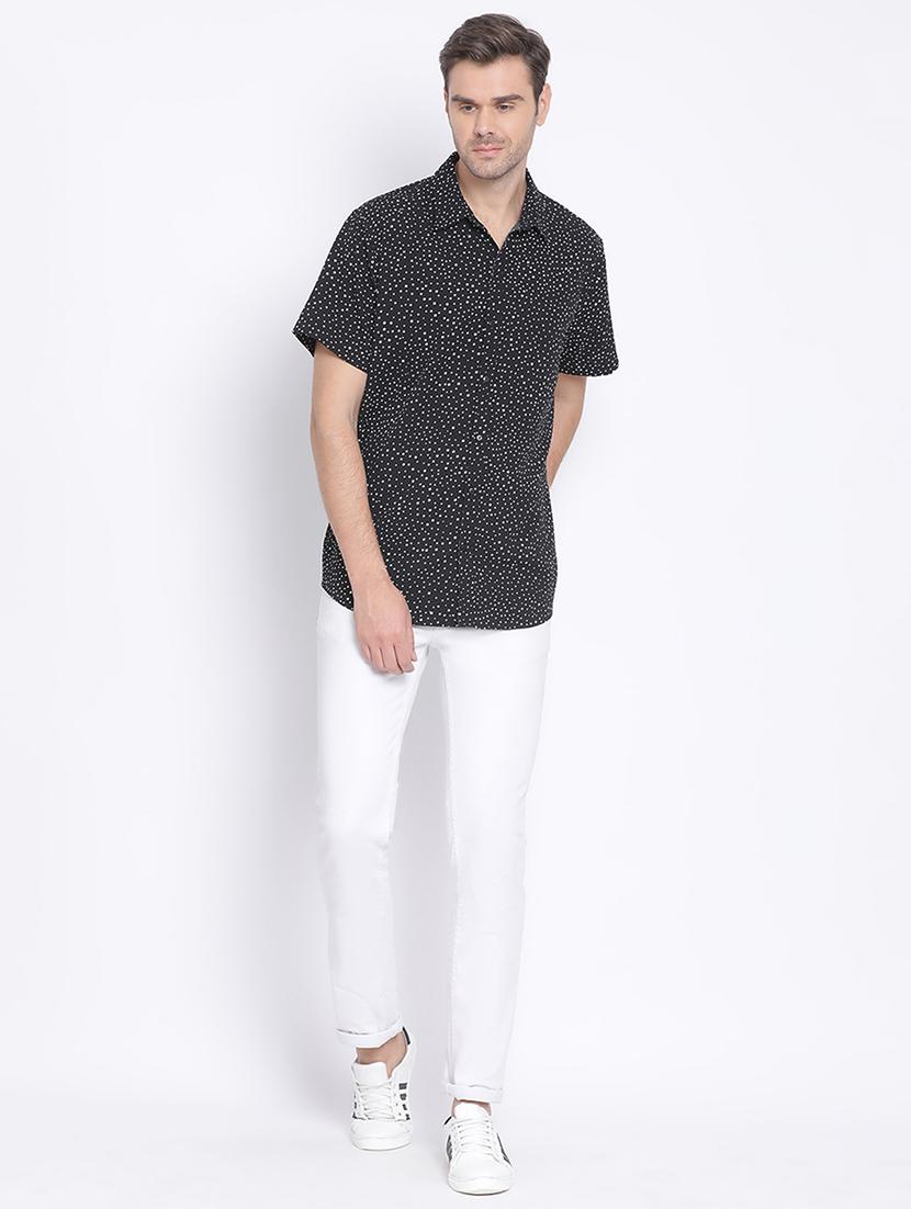 black polka dots casual shirt - 17715491 - Zoom Image - 4
