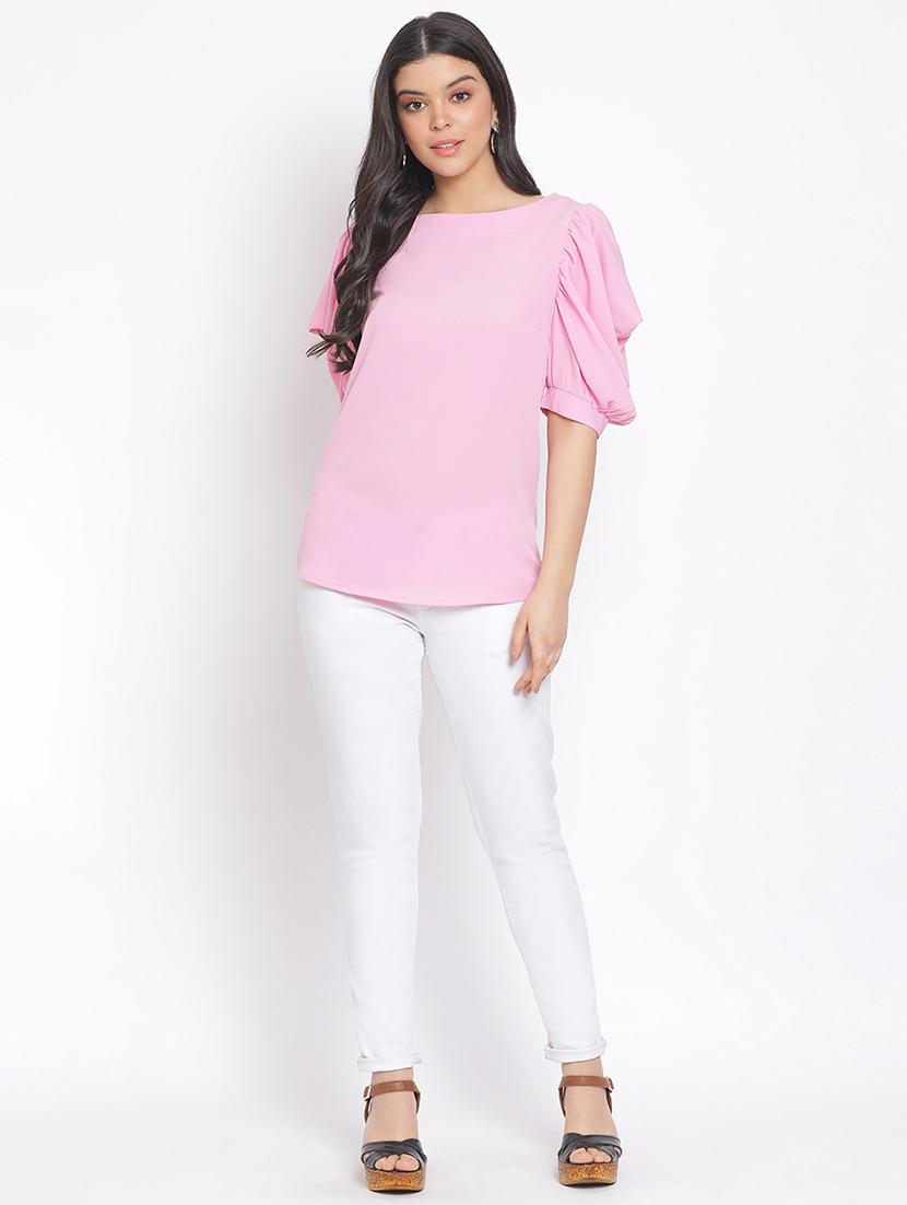 cowl sleeves solid top - 17715571 - Zoom Image - 4