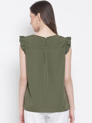 boat neck solid top - 17715576 - Standard Image - 3